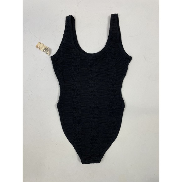 Vintage 80s 90s NWT‎ Bloomingdale’s Black One Piece Swimsuit - Picture 1 of 7